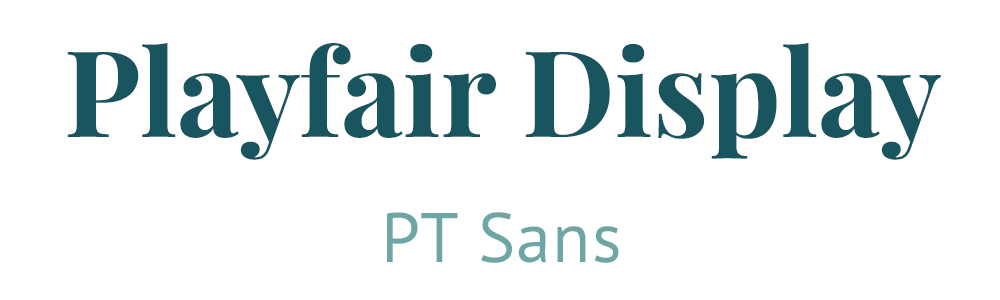 Logo Schriften PlayfairDisplay_PTSans