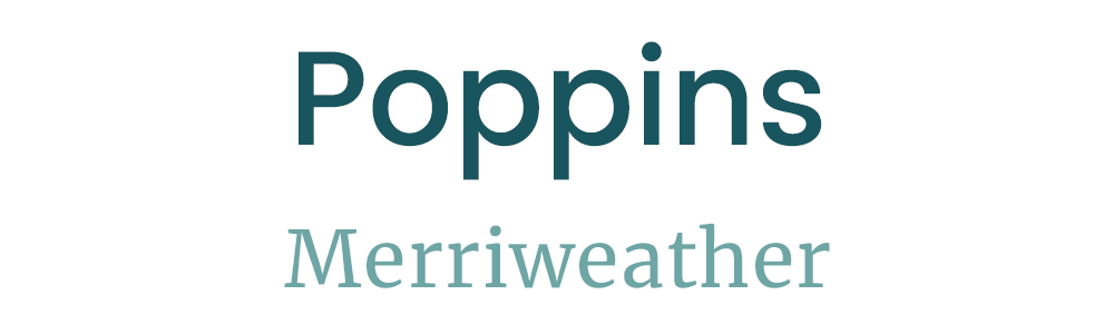 Logo Schrift Poppins_Merriweather