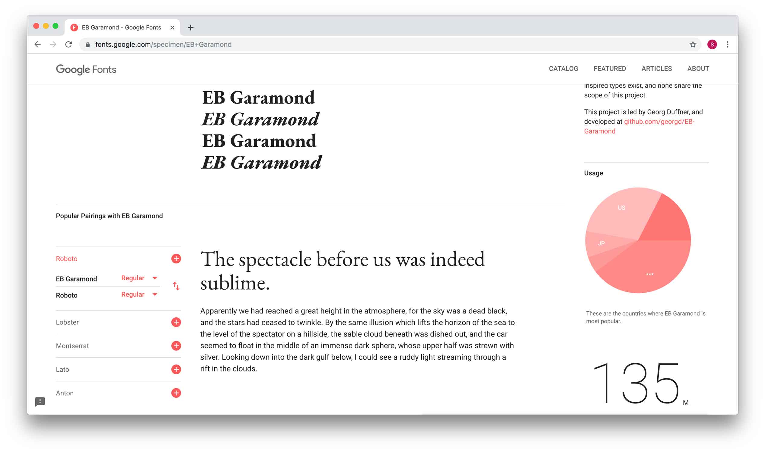 Google Fonts Garamont