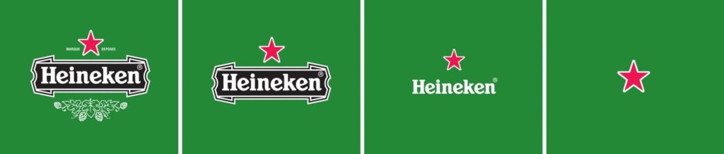 Logo-Variationen Heineken