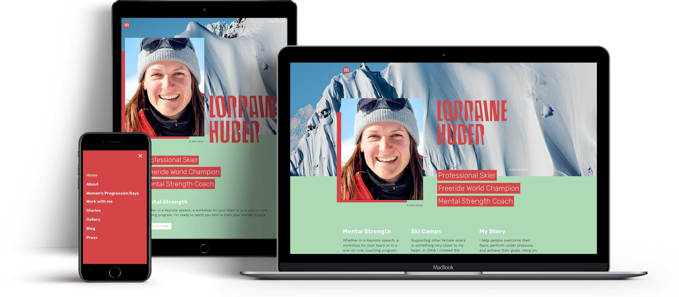 Branding Freeride Weltmeisterin Lorraine Huber