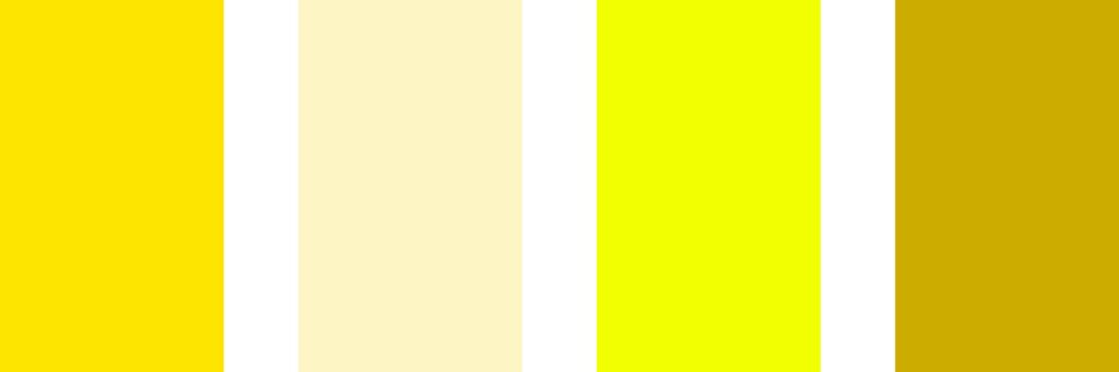 Branding Farben: verschiedene Gelb-Töne