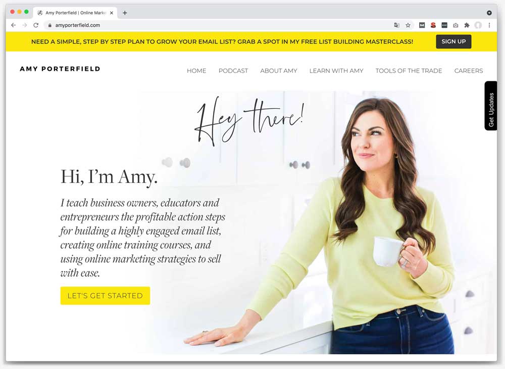 Website Amy Porterfield