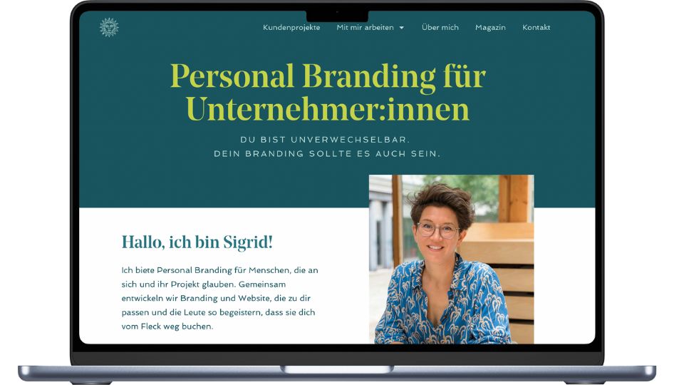 Website von Personal Branding Expertin Sigrid Thomas